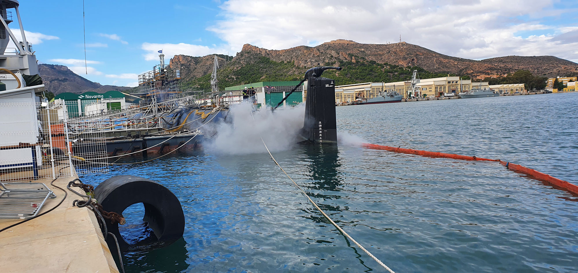 Navantia Shipyard Starts Diesel Engines of Spanish Navy S-81 Isaac Peral Submarine