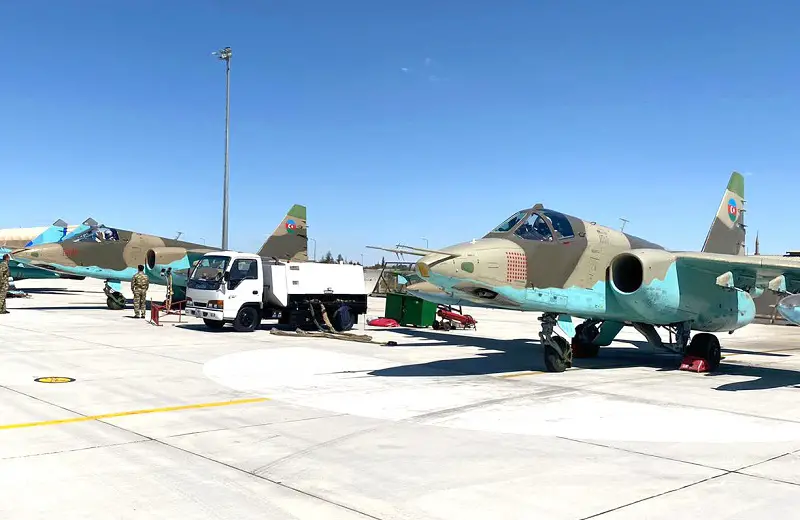 Azerbaijani Air Force's Sukhoi Su-25 Ground Attack Aircrafts