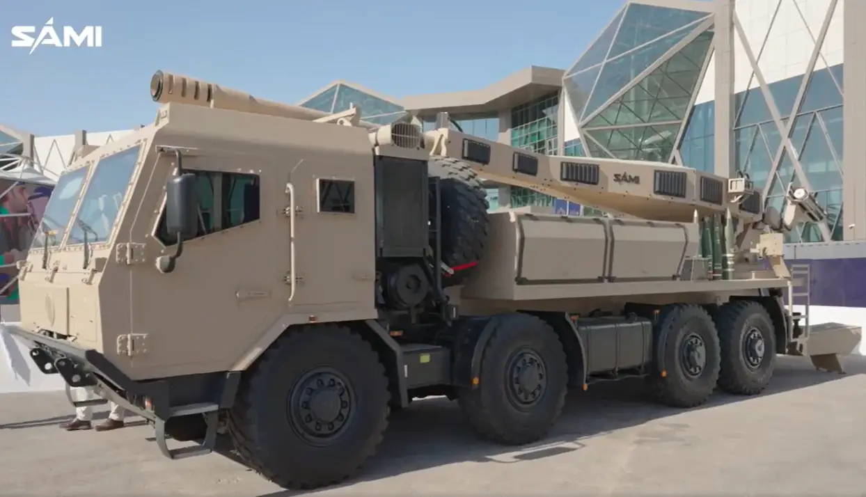 Saudi Arabian Military Industries Unveils New SAMI 8x8 155mm Self-propelled Howitzer