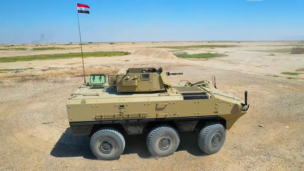 Iraq conducts driving tests with the new locally-made VN22 6x6 armored vehicle. (Picture source Video Iraq DIC)
