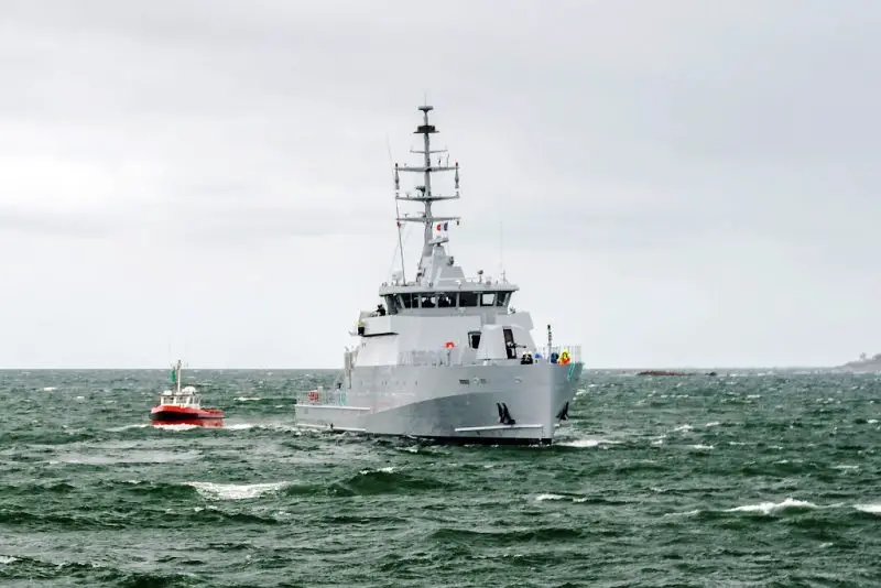 Senegalese Navy OPV 58 S Offshore Patrol Vessel CAYOR. (Photo by Piriou Group)