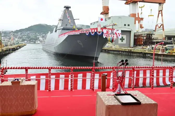 Japan Maritime Self-Defense Force Mogami-Class multirole frigate JS Natori. (Photo by MHI)