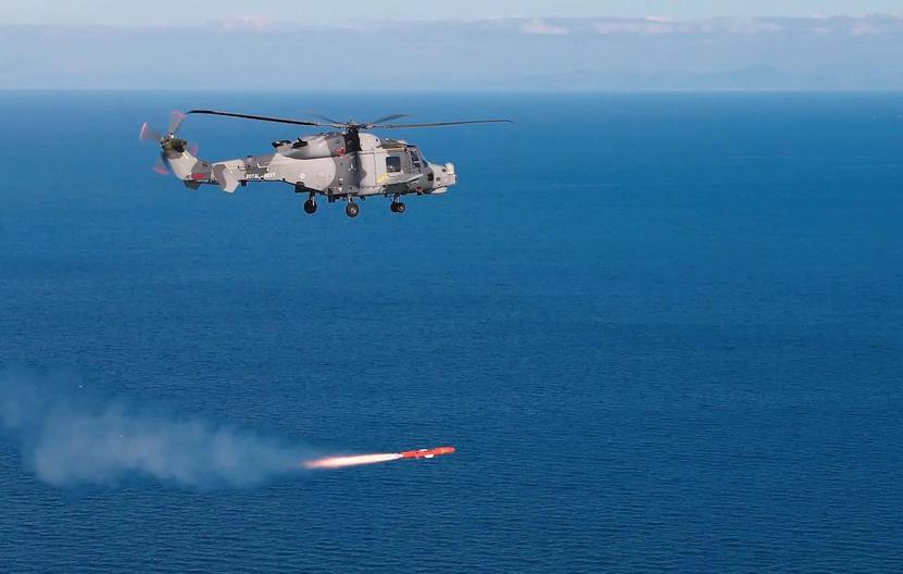 Royal Navy Fires New Marlet Missile from Wildcat HMA Mk2 helicopter for the first time