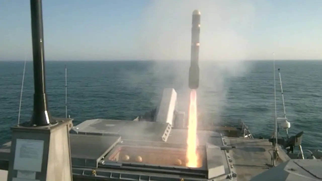 Littoral Combat Ship Fires Longbow Hellfire Missile, Strikes Target Fast Boat