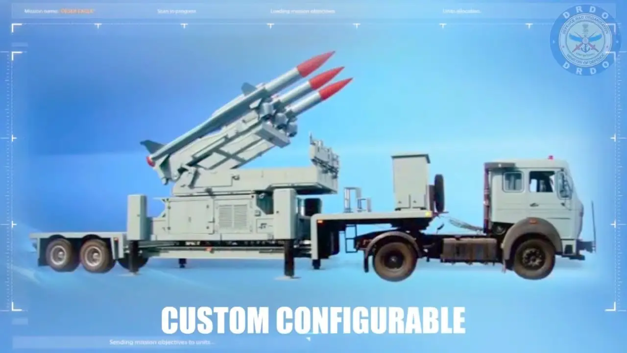 Akash medium-range mobile surface-to-air missile (SAM) system