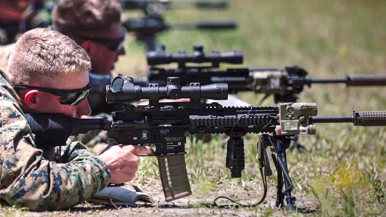 Marines Train On The New M38 Marksman Rifle