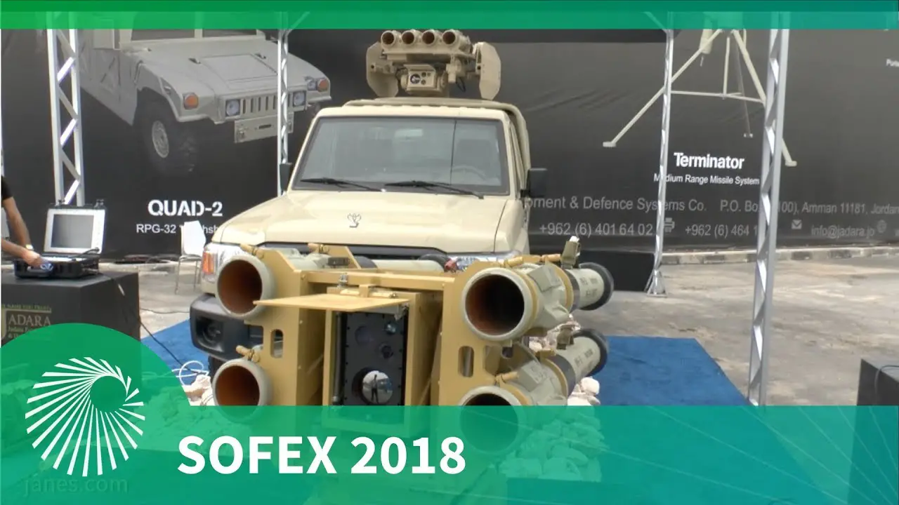 SOFEX 2018: Jadara Quad 1 & Quad 2 RPG-32 missile systems