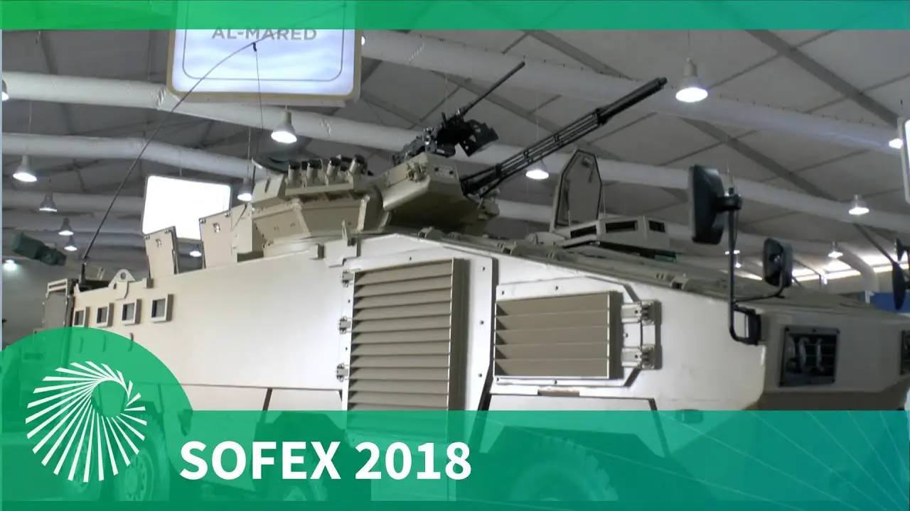 SOFEX 2018: KADDB Al Mared 8×8 turret variant