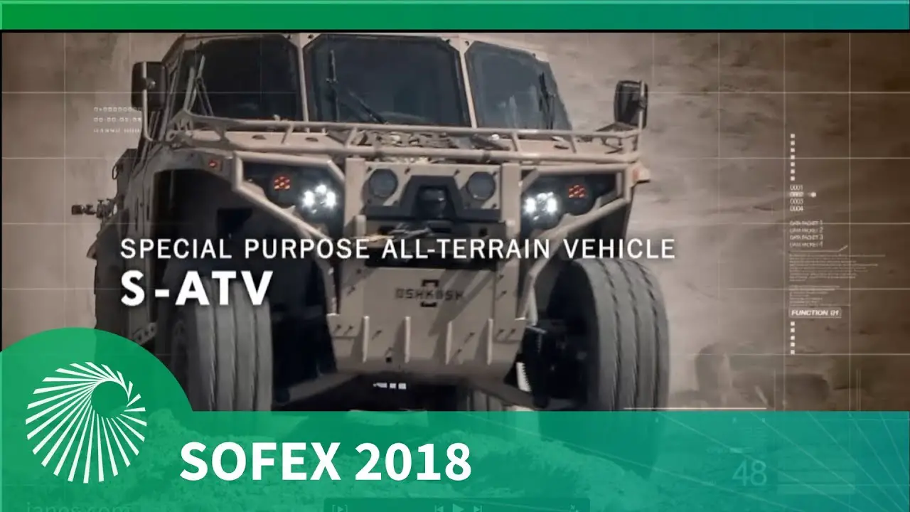 SOFEX 2018: Oshkosh Defense S-ATV combat vehicle