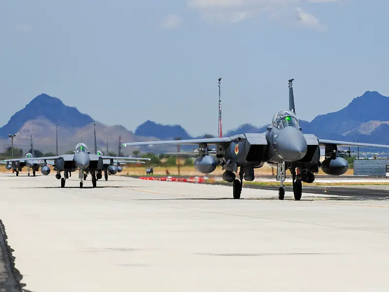The Republic of Singapore Air Force F-15SG continue training in US Air Force Base