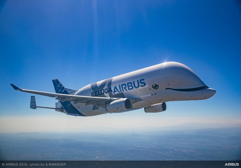 First flight of Airbus' BelugaXL