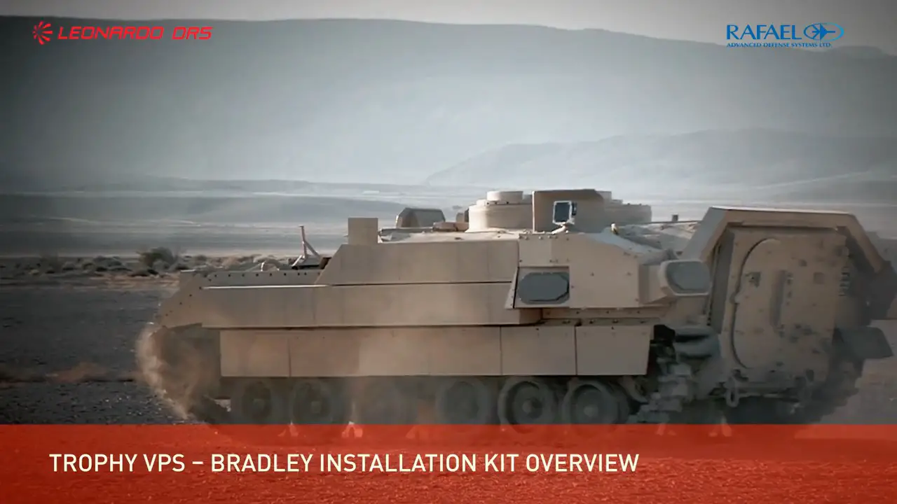Trophy VPS test on Bradley Infantry Fighting Vehicle