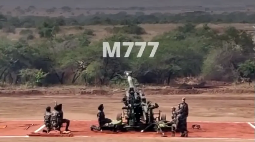 Indian Army M777 artillery systems