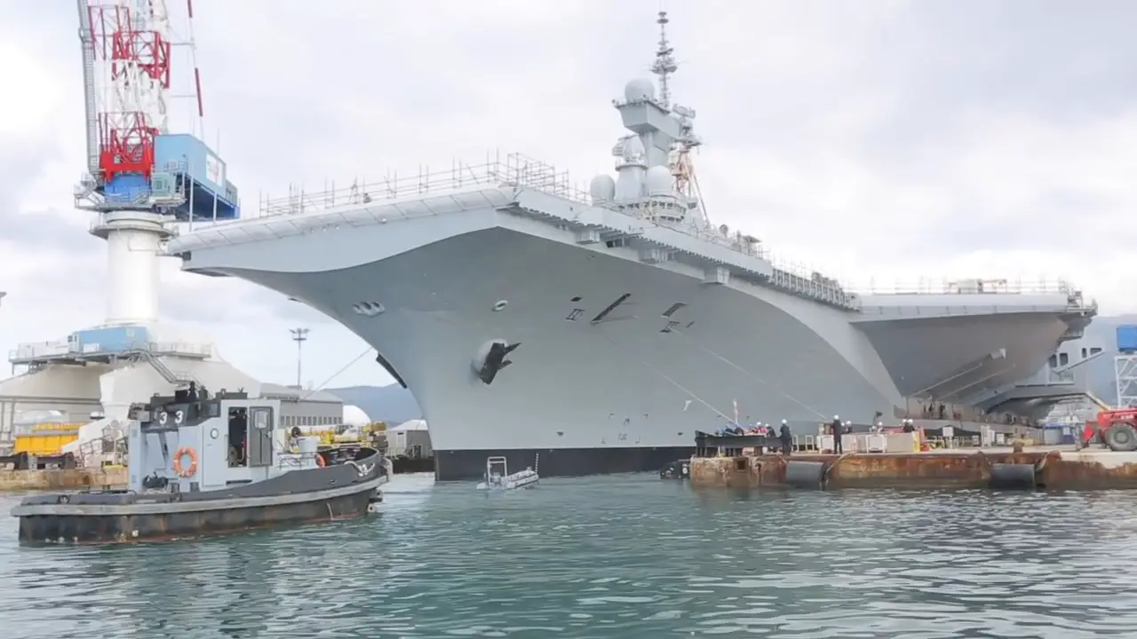 The mid life refit of the France Navy Charles de Gaulle aircraft carrier