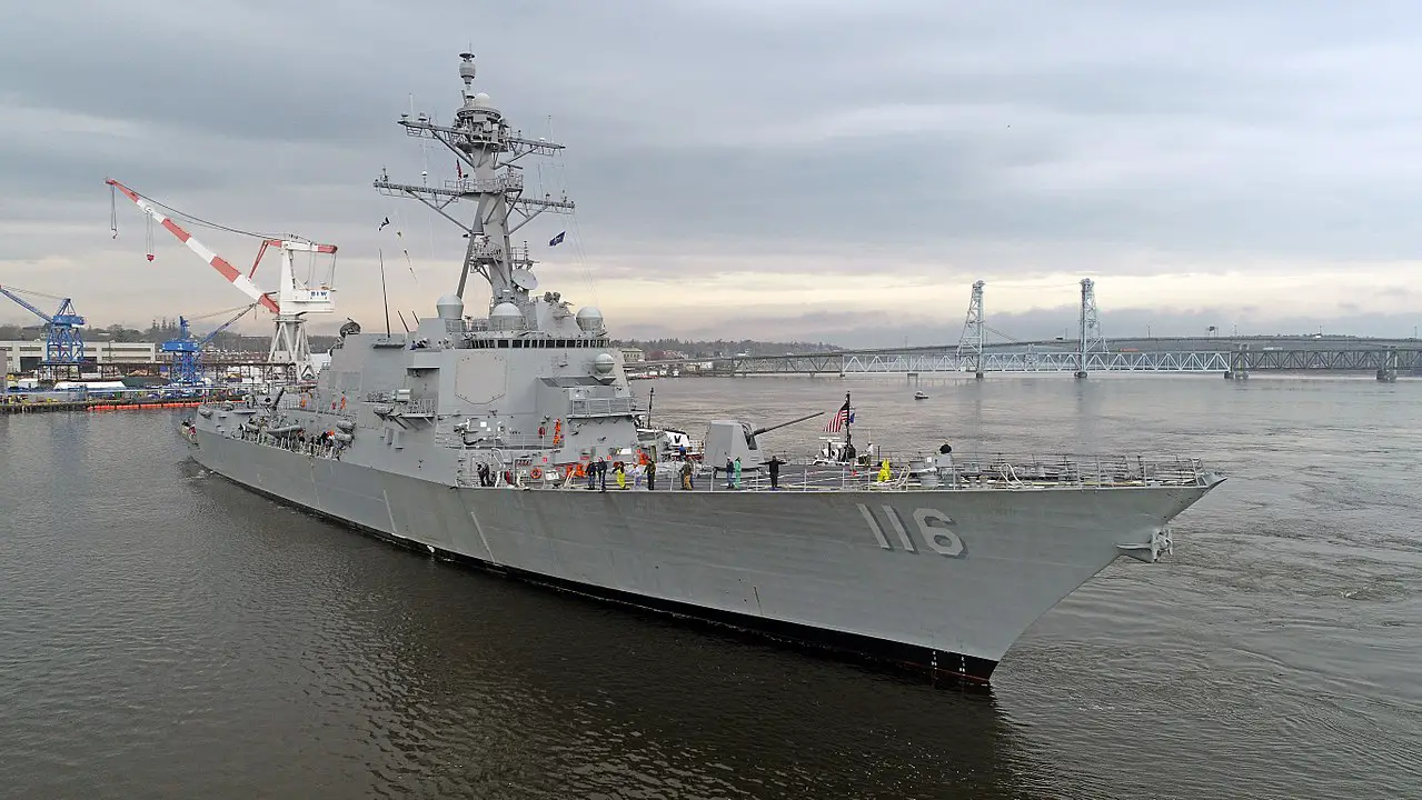 US Navy commissioning Arleigh Burke-class destroyer Thomas Hudner in Boston