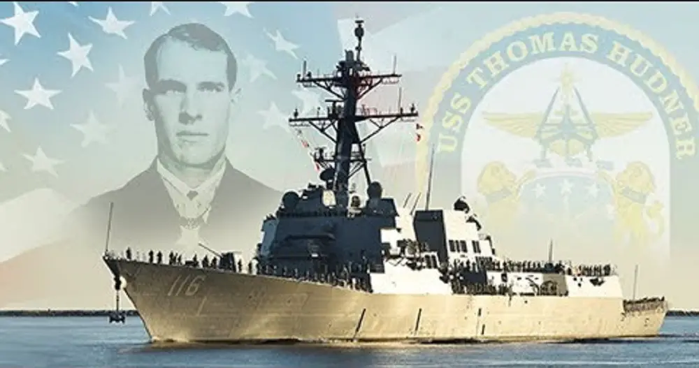 US Navy commissioning Arleigh Burke-class destroyer Thomas Hudner in Boston