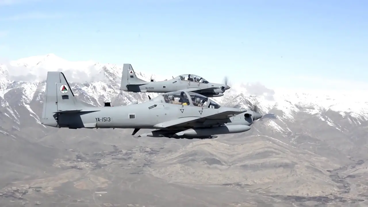 Afghan Air Force Super Tucano Counter-Insurgency Aircraft