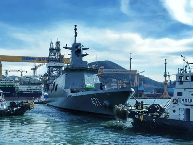 DSME launched HTMS Tachin DW3000F frigate for the Royal Thai Navy