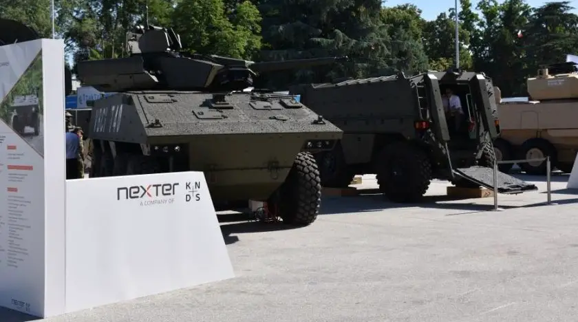 Nexter System pitching Titus and VBCI 2 T40 wheeled armoured vehicles in Bulgaria