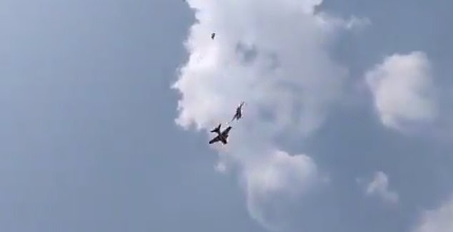 Indian Air Force display team collide in air show rehearsal