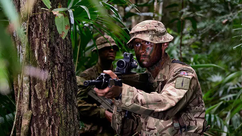 Royal Marines train in Belize jungle