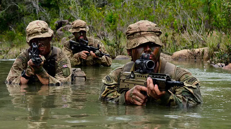 Royal Marines train in Belize jungle