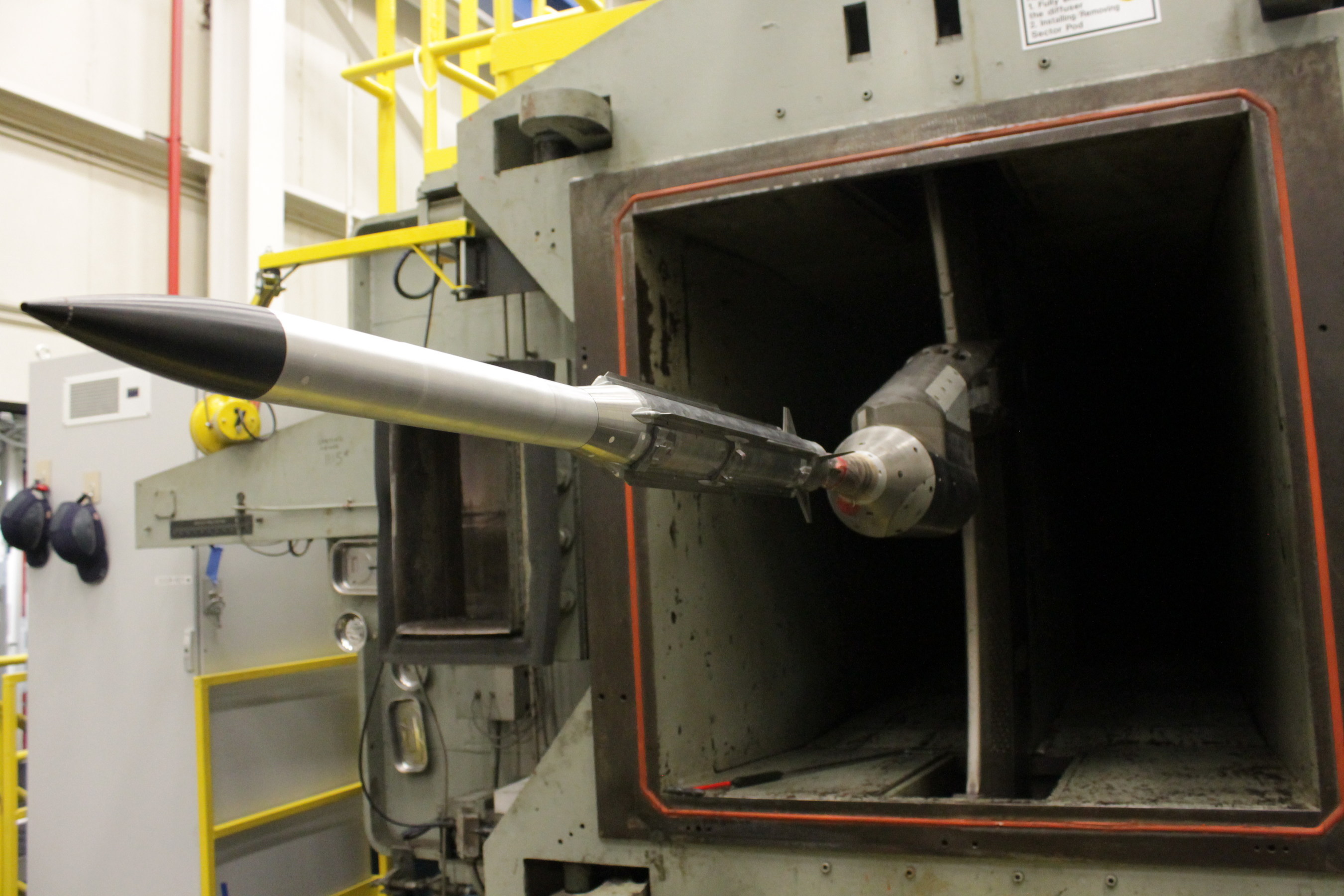 Raytheon engineers recently completed wind tunnel testing on a new, extended-range variant of the AMRAAM air-to-air missile. Testing is a key step in qualifying the missile for the NASAMS launch system.