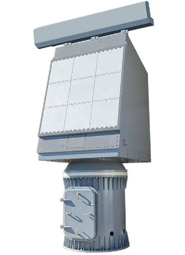 Enterprise Air Surveillance Radar, or EASR, is the U.S. Navy's next generation radar for aircraft carriers and amphibious warfare ships. Two variants are available for use. Seen here is Variant 1, a single face, rotating array.