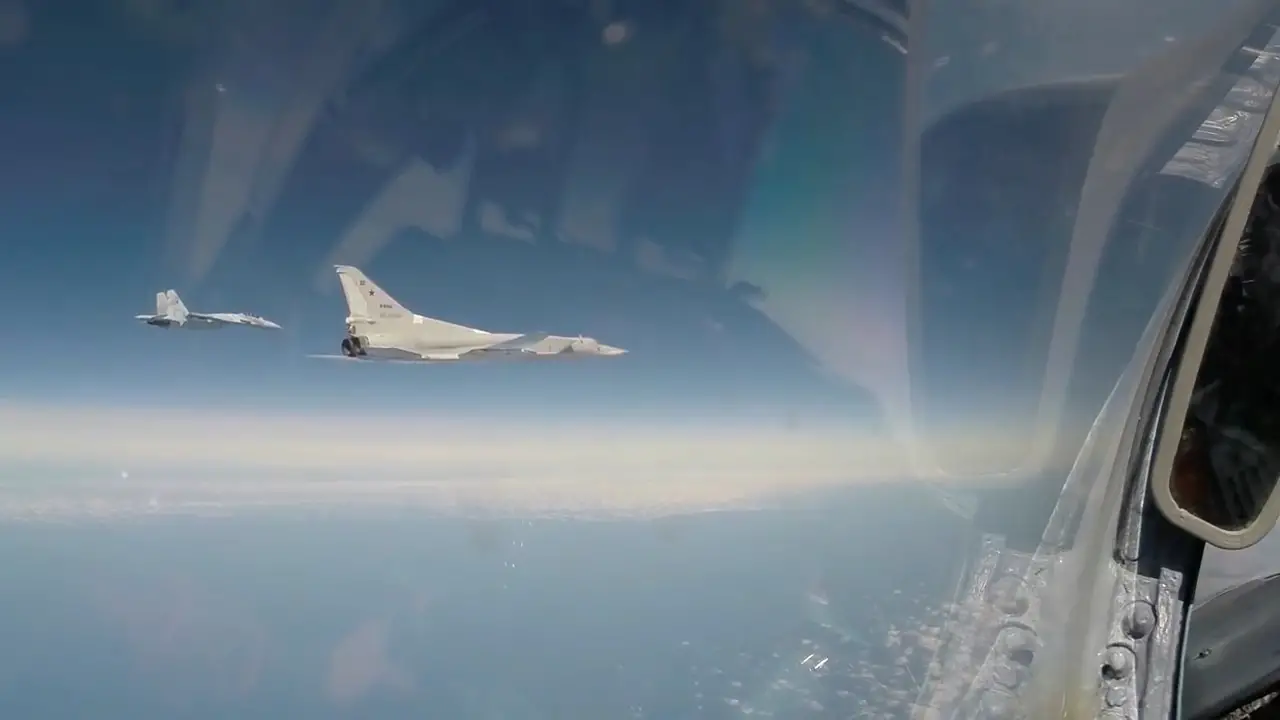 Russian Tu-22M3 bombers conduct patrol mission over Black Sea international waters