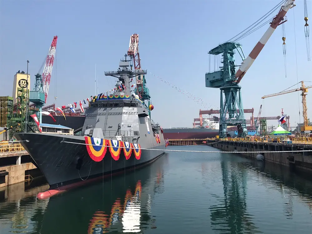 Hyundai Heavy Industries launches Philippine Navy JosÃ© Rizal-class frigate