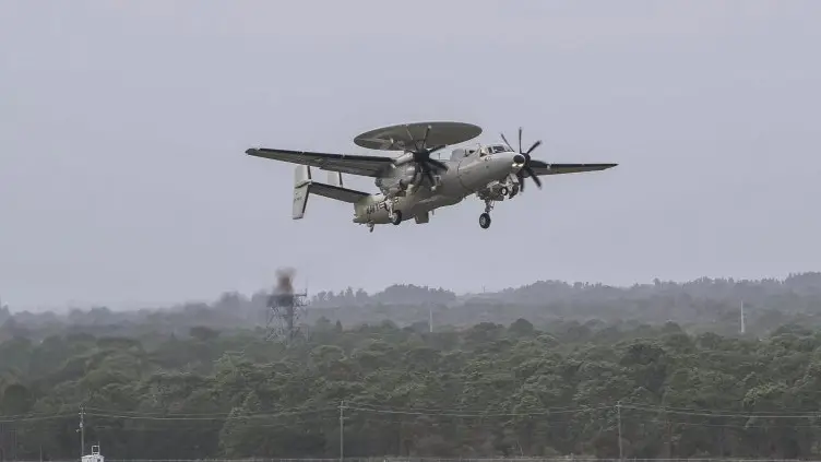 In December 2018, the Japan Air Self Defense Force performed training flights on the E-2D Advanced Hawkeye. The first E-2D was delivered to JASDF in March 2019.