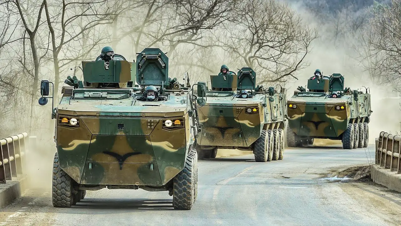 Hyundai Rotem K808 wheeled armoured combat vehicles