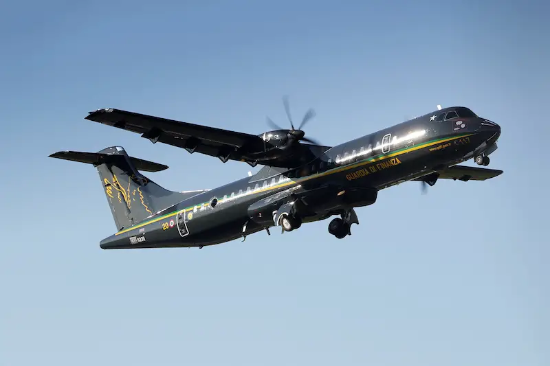 Italy's customs and finance police, the Guardia di Finanza, has taken delivery of two of the four ATR-72B maritime patrol aircraft it has ordered; they will be used for maritime patrol and SAR missions. 