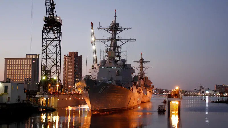 BAE Systems Simultaneously Docks Two U.S. Navy Destroyers
