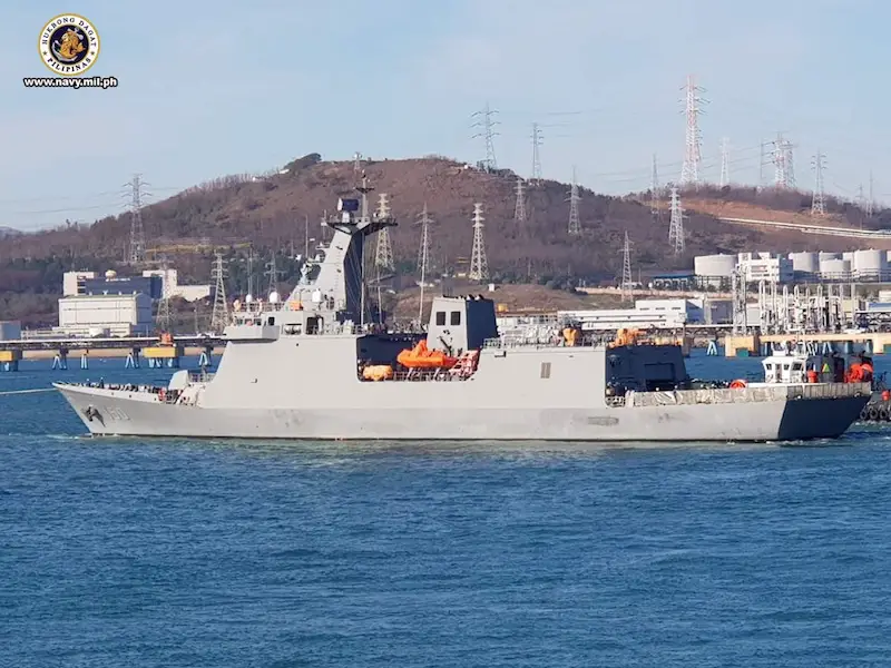 The first of two missile frigates built for the Philippines Navy by Hyundai Heavy Industries, the BRP Jose Rizal, has begun her builder's sea trials in South Korean waters.
