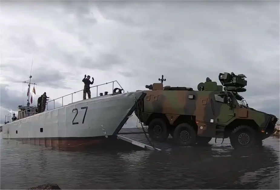 French Test Griffon Armored Vehicles for Amphibious Qualification Testing