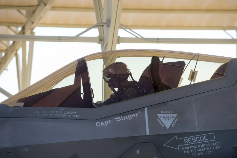Four student pilots, two U.S and two Norwegian, are attending the eight-month first-ever allied F-35 B-course, preparing for Red Flag at Nellis AFB, Nev.