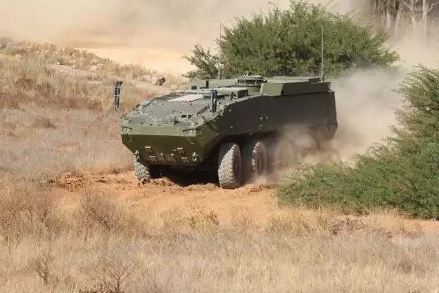 A prototype of the 8x8 Dragon vehicle in the San Gregorio maneuvering ground near Zaragoza. Spainâ€™s defense ministry has rejected Santa Barbaraâ€™s offer to produce the vehicles, and is expected to shortly re-open the competition.