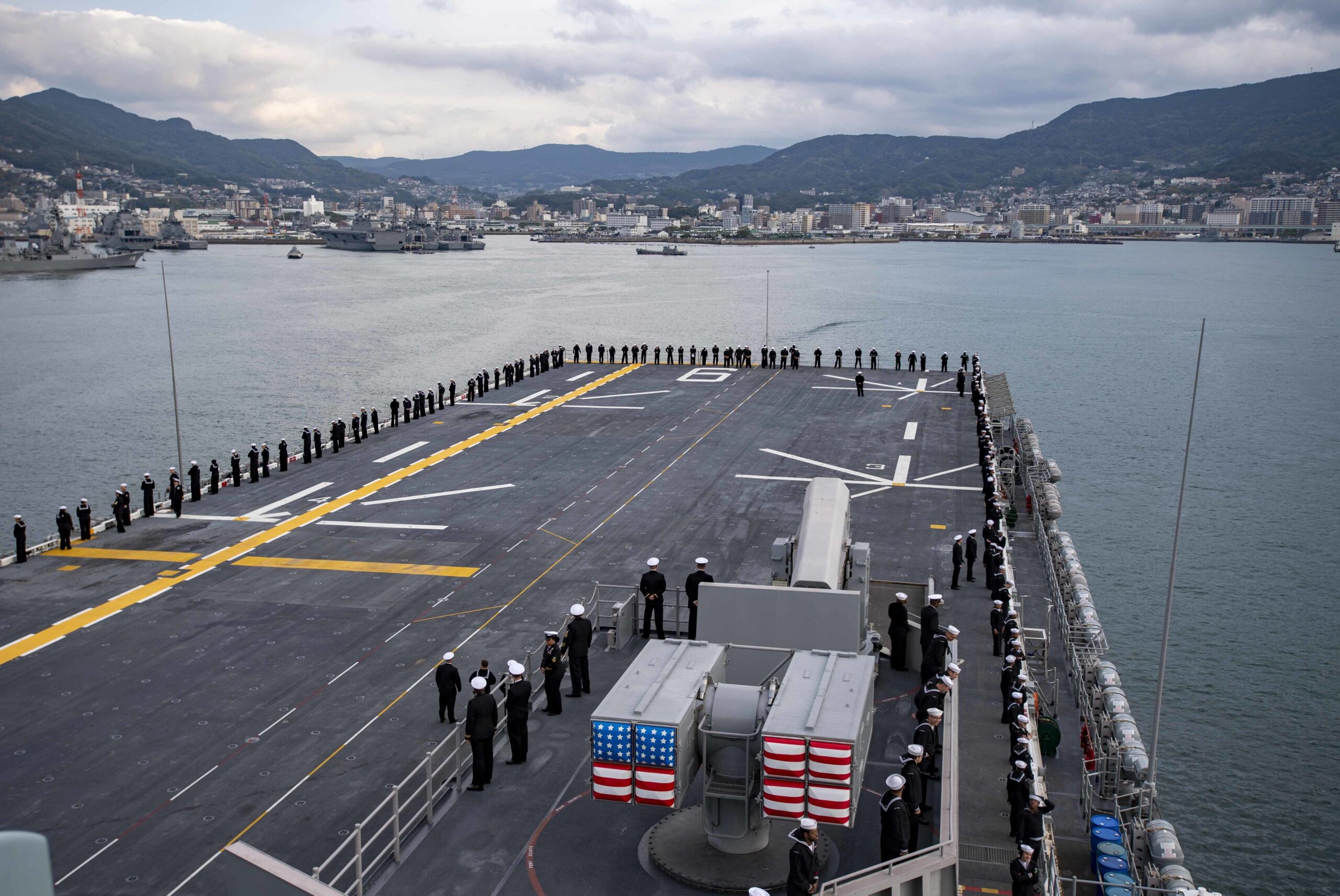 USS America is assigned to Amphibious Squadron Eleven and will serve as the flagship for Expeditionary Strike Group 7 while conducting routine operations in the western Pacific Ocean. (U.S. Navy photo by Mass Communication Specialist 3rd Class Vincent E. Zline/Released)