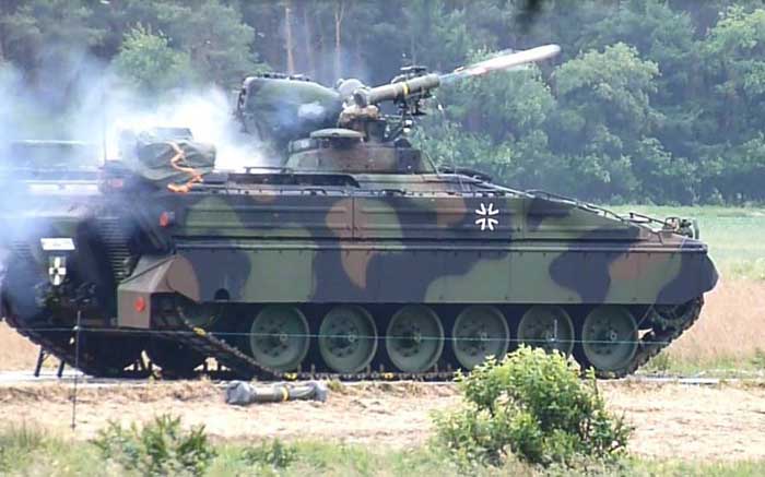 The modernized Marder 1A5 is now able to utilize the MELLS, a German acronym standing for â€œmultirole-capable light anti-tank missile systemâ€.