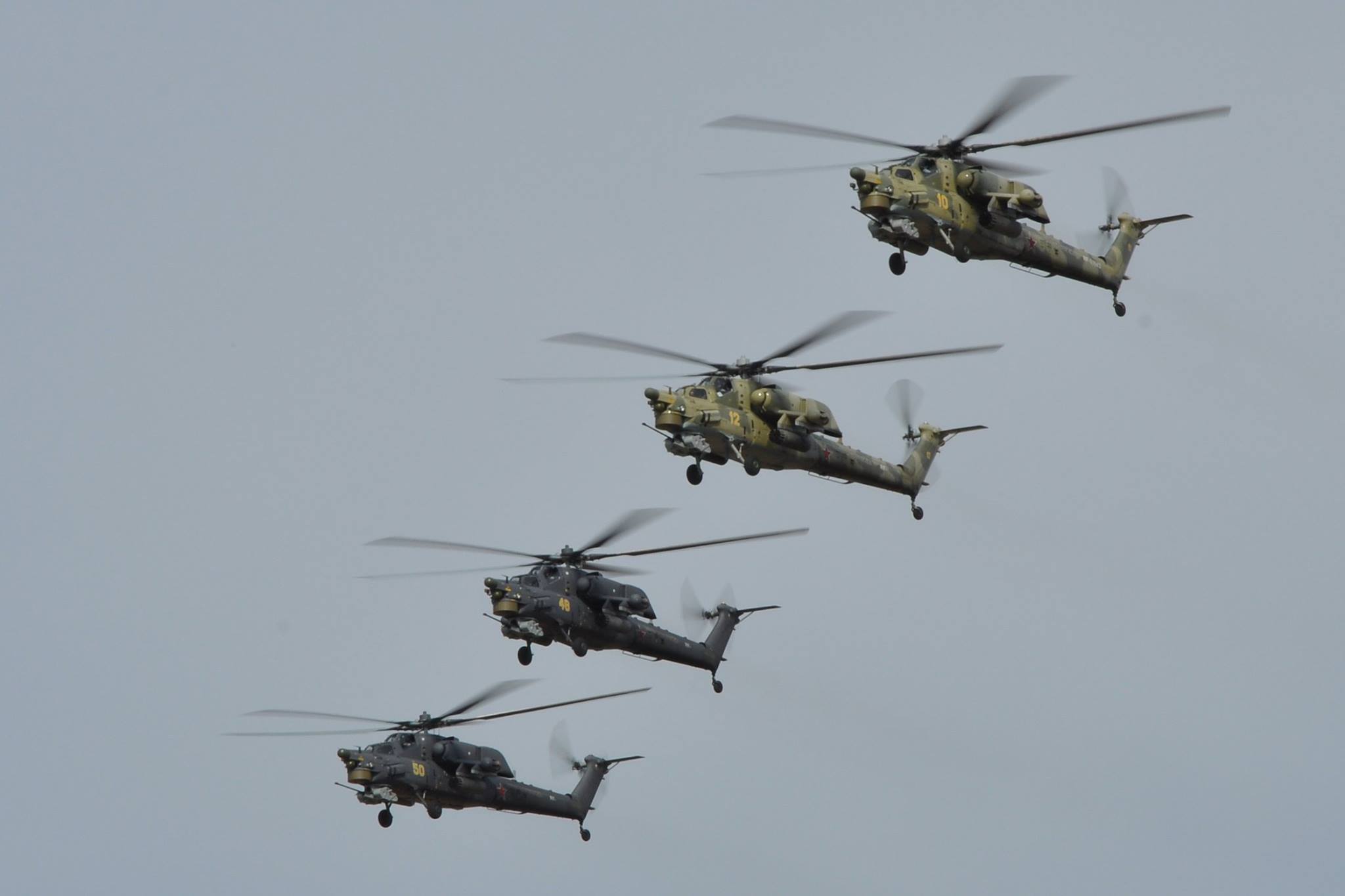 The Mi-28NE Night Hunter is a modern attack helicopter designed to carry out search and destroy operations against tanks, armoured and un-armoured vehicles, and enemy personnel in combat, as well as low-speed airborne targets. It can operate night and day, and in adverse weather conditions.