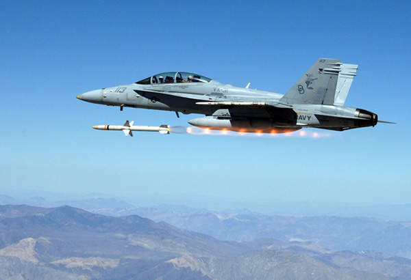 The AGM-88E advanced anti-radiation guided missile (AARGM) was fired from an F/A-18 at China Lake during development phase.