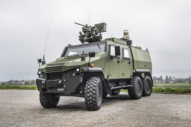 Switzerland selected the EAGLE 6x6 after an international competition, and is the first customer for this new variant, which it will use as the carrier if its new TASYS tactical reconnaissance system