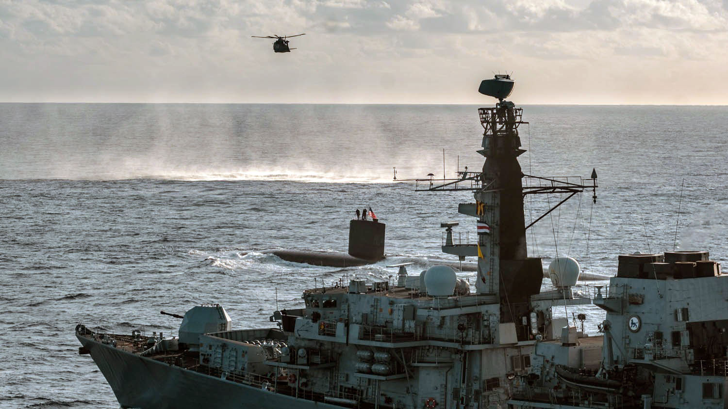 Merlin, Los Angeles class and HMS Northumberland.
