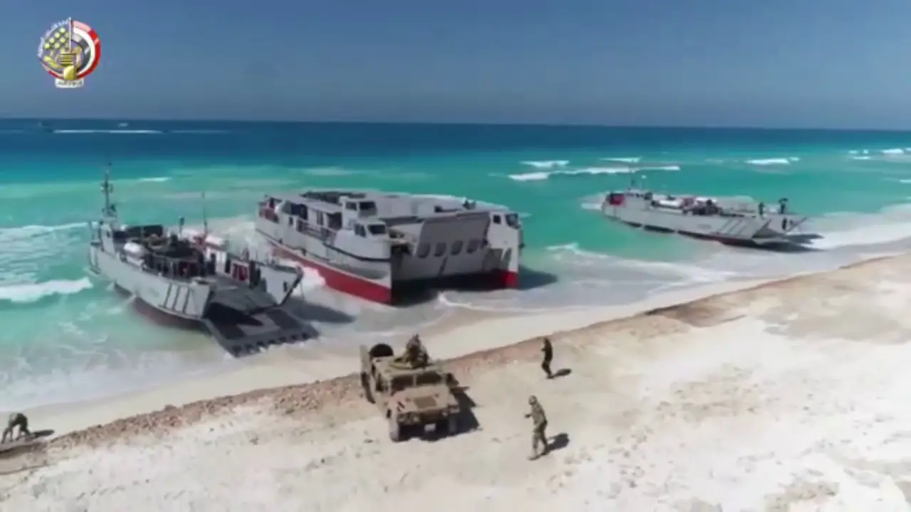 Egyptian Navy Conducts Large-Scale Amphibious Exercise in Eastern Mediterranean Sea
