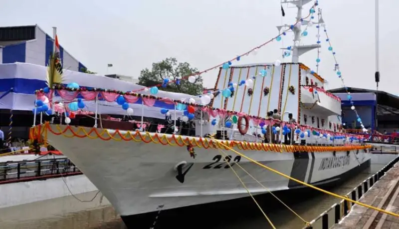 Kolkata-based Garden Reach Shipbuilders and Engineers (GRSE) Priyadarshini-class fast patrol vessels (FPVs)