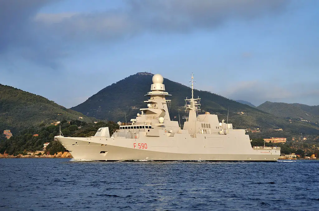 Italian first FREMM multipurpose frigate Carlo Bergamini 