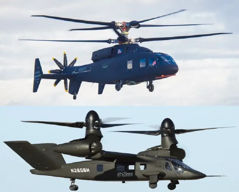 Two JMR technology demonstrators have shown some of the technologies the US Army wants for its Future Long-Range Reconnaissance Aircraft, but neither the Sikorsky-Boeing SB-1 Defiant (top) or the Bell V-280 Valor is the final design for the FLRAA.
