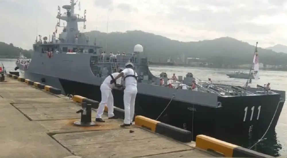 Royal Malaysian Navy KD Keris Arrives at Sepanggar Naval Base