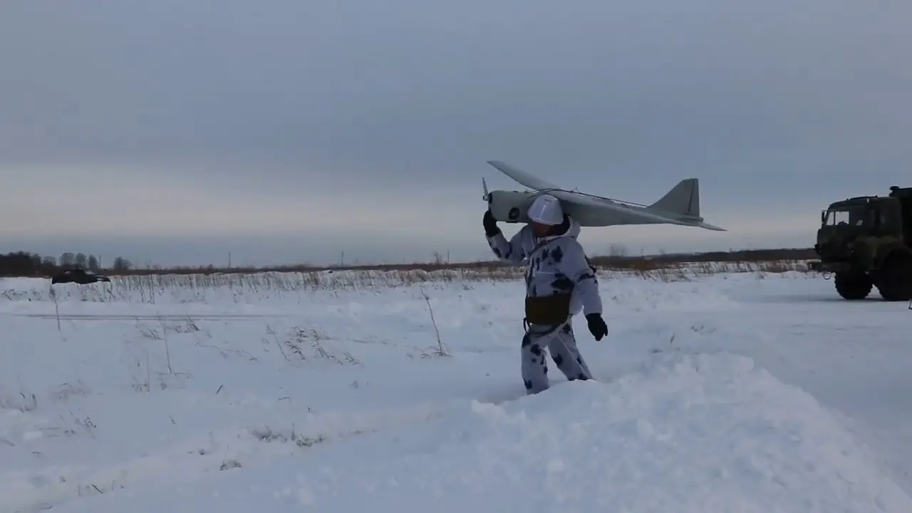 Russian Orlan-10 unmanned aerial vehicle (UAV)